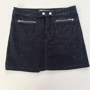 Abercrombie & Fitch Corduroy Mini Skirt Navy Blue‎ Size 2 100% Cotton